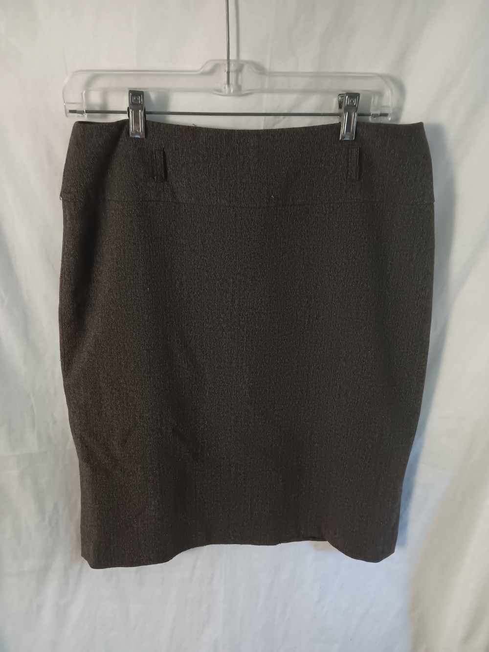 Apt. 9 Brown Textured Pencil Skirt Women's Size 12 Belt Loops Career Office - Picture 2 of 6